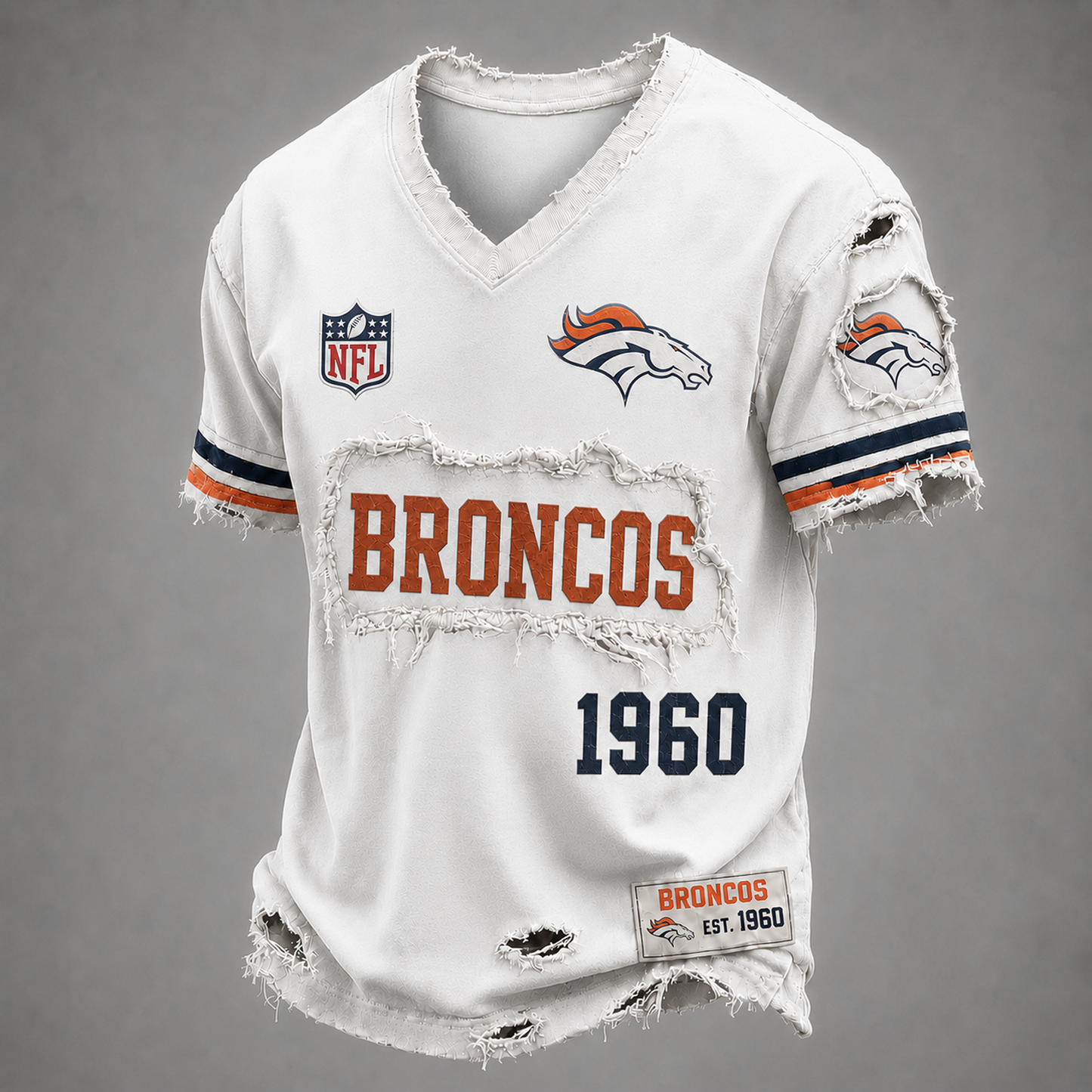 DEN x NFL LUXURY V-Neck T-Shirt 3005 DatND DVT