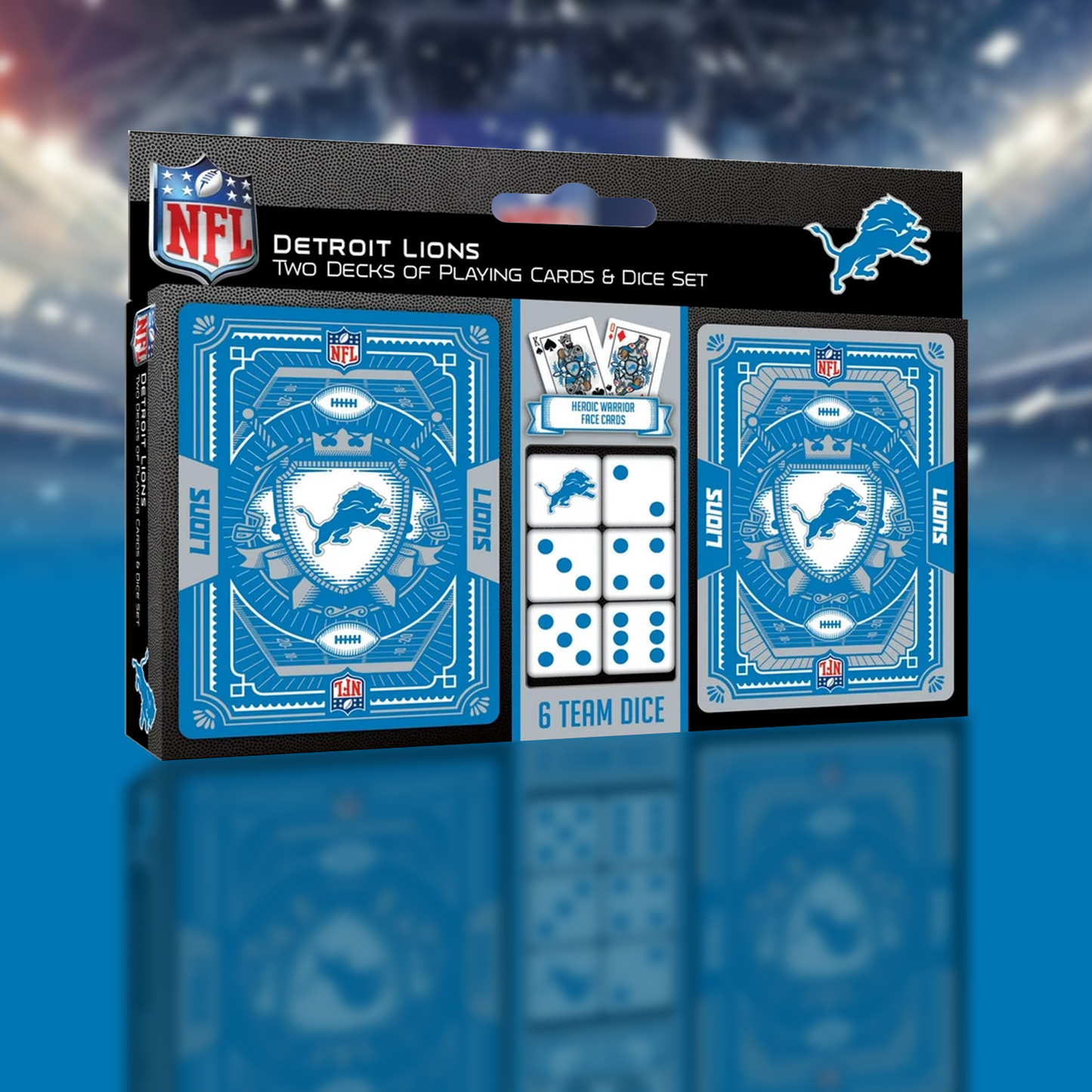 DET x NFL 2-Pack Playing Cards & Dice Set