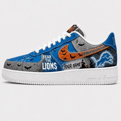 DET x NFL Fear The Team Halloween AF1 Sneakers 1807