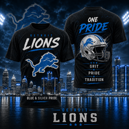 DET x NFL Premium Skyline Pride Football T-Shirt