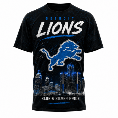 DET x NFL Premium Skyline Pride Football T-Shirt