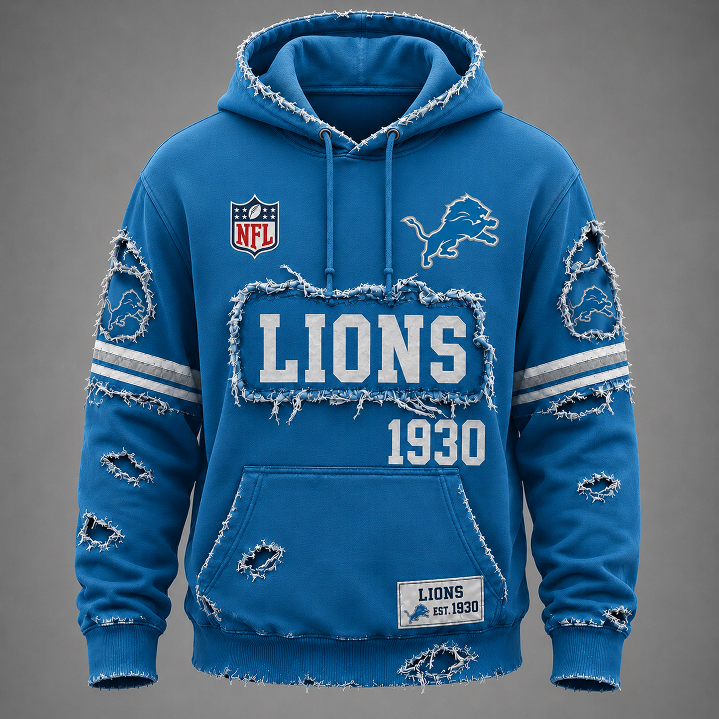 DET x NFL LUXURY V-Neck T-Shirt 3005 DatND DVT