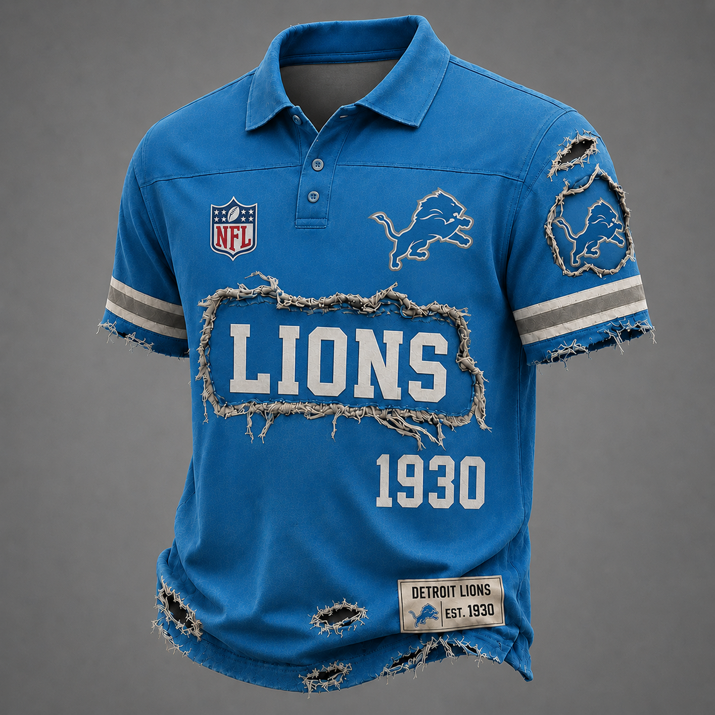 DET x NFL LUXURY V-Neck T-Shirt 3005 DatND DVT