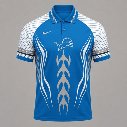 DL Premium NFL Flame Stripe Athletic Polo Shirt