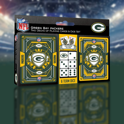 GB x NFL 2-Pack Playing Cards & Dice Set
