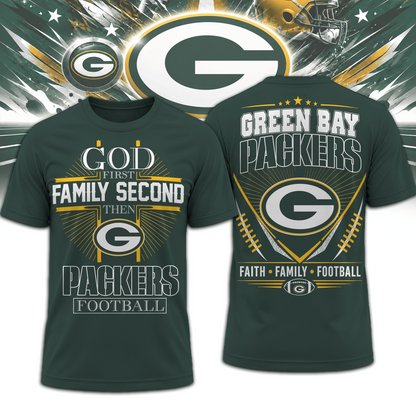 GB x NFL Faith, Family, Football 3D Shirt