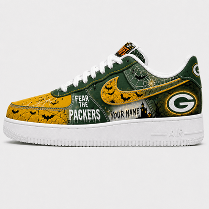 GB x NFL Fear The Team Halloween AF1 Sneakers 1807