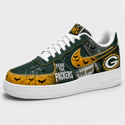 GB x NFL Fear The Team Halloween AF1 Sneakers 1807