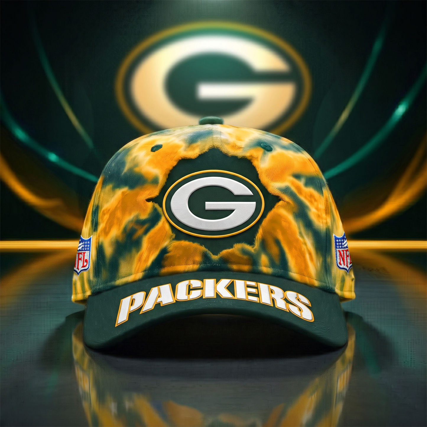 GB x NFL Game Day Tie Dye Cap