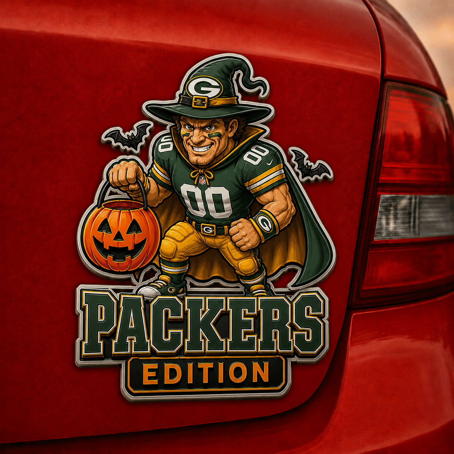 GB x NFL Halloween Edition Car Namge Badge