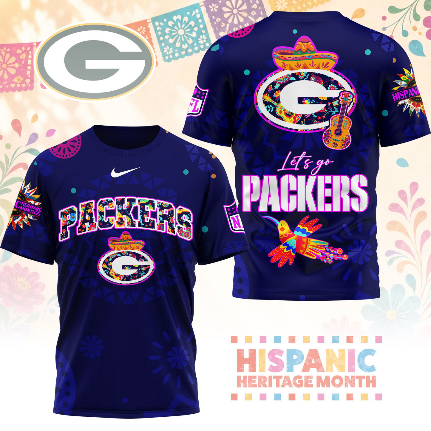 GB x NFL Hispanic Heritage Fiesta 3D Shirt 2007