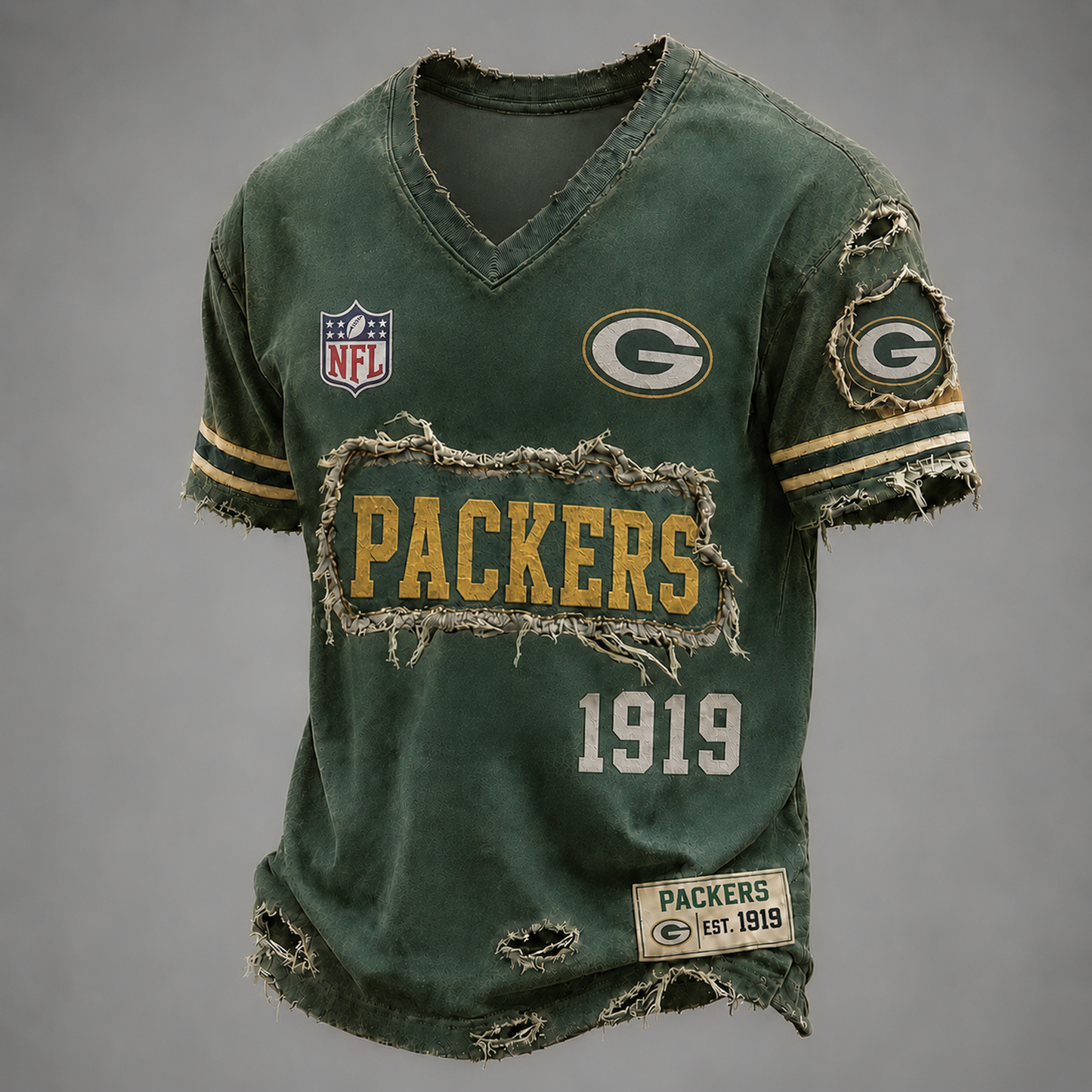 GB x NFL LUXURY V-Neck T-Shirt 3005 DatND DVT