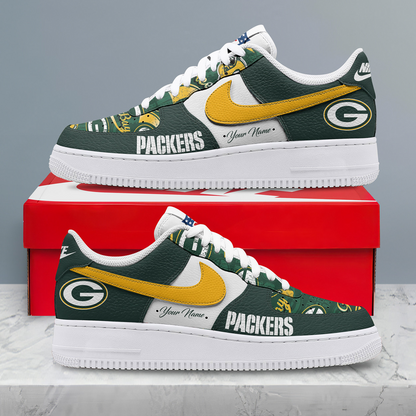 GB x NFL Personalized Team Icon AF1 Shoes