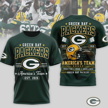 GB x NFL Premium Team Tradition Pride 3D Shirt