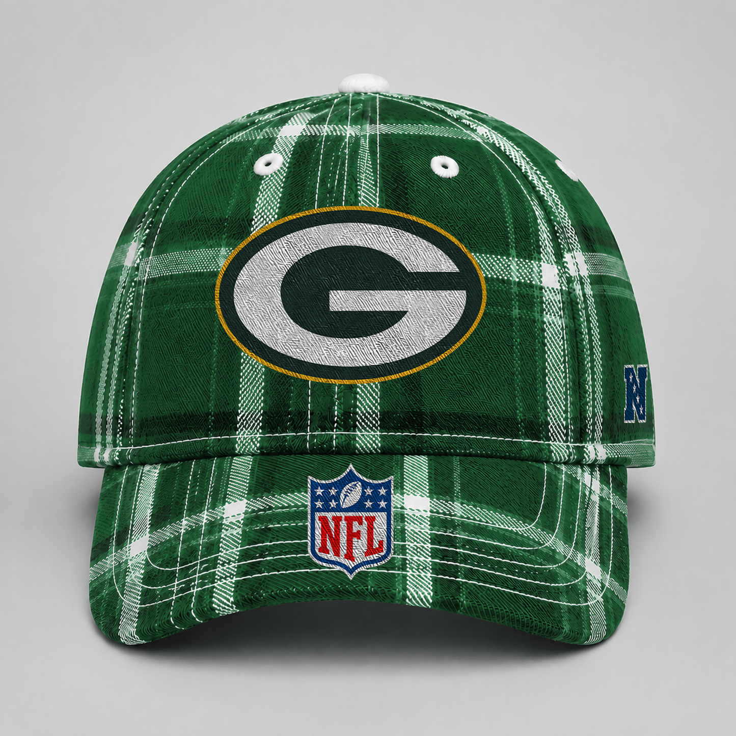GB x NFL Premium Varsity Plaid Cap