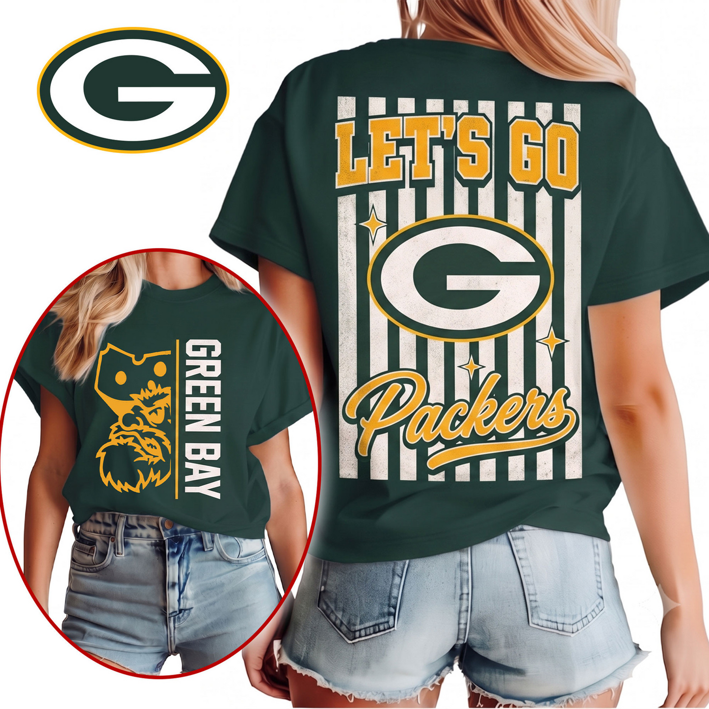 GB x NFL Premium Victory Stripe 3D Shirt
