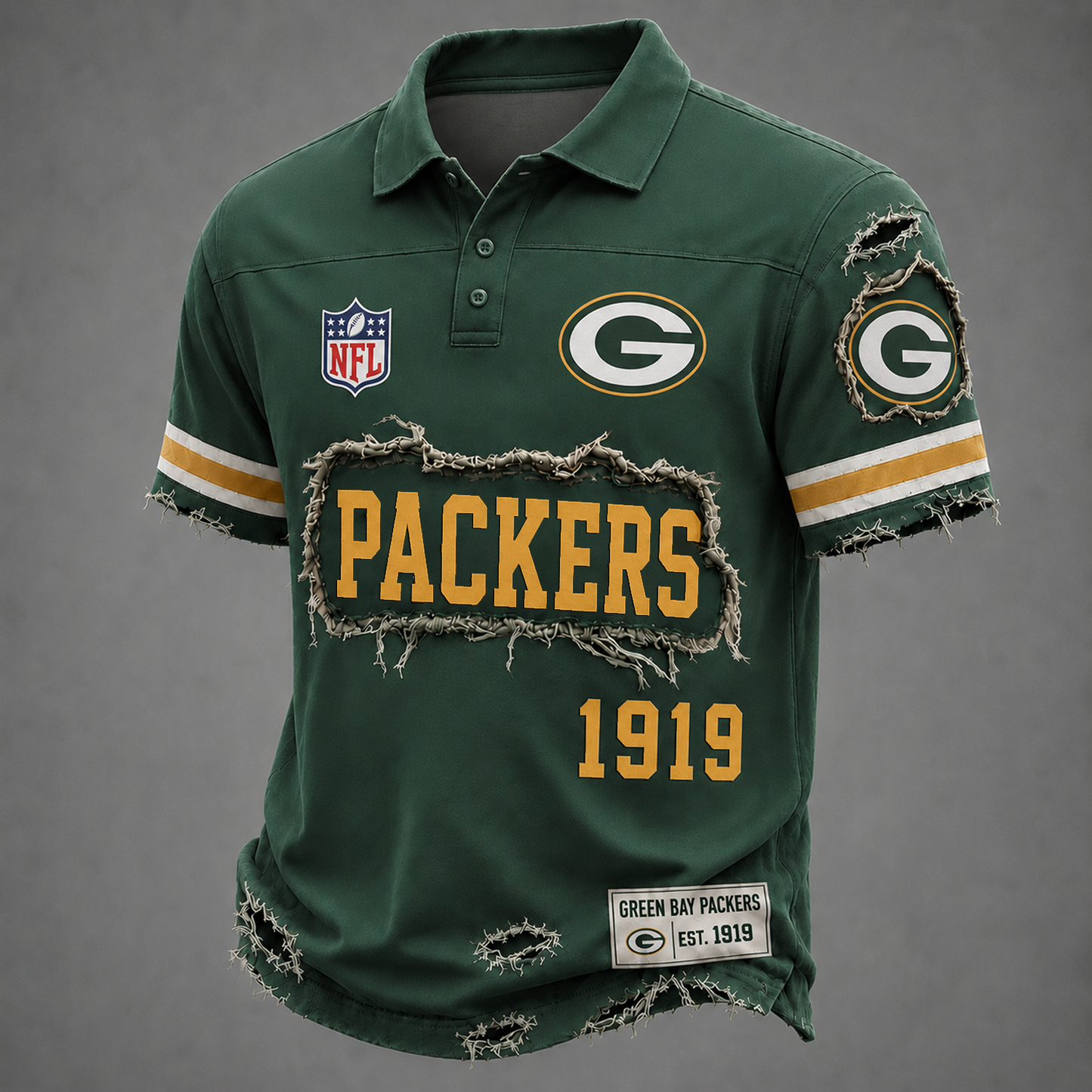GB x NFL LUXURY V-Neck T-Shirt 3005 DatND DVT