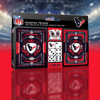 HOU x NFL 2-Pack Playing Cards & Dice Set