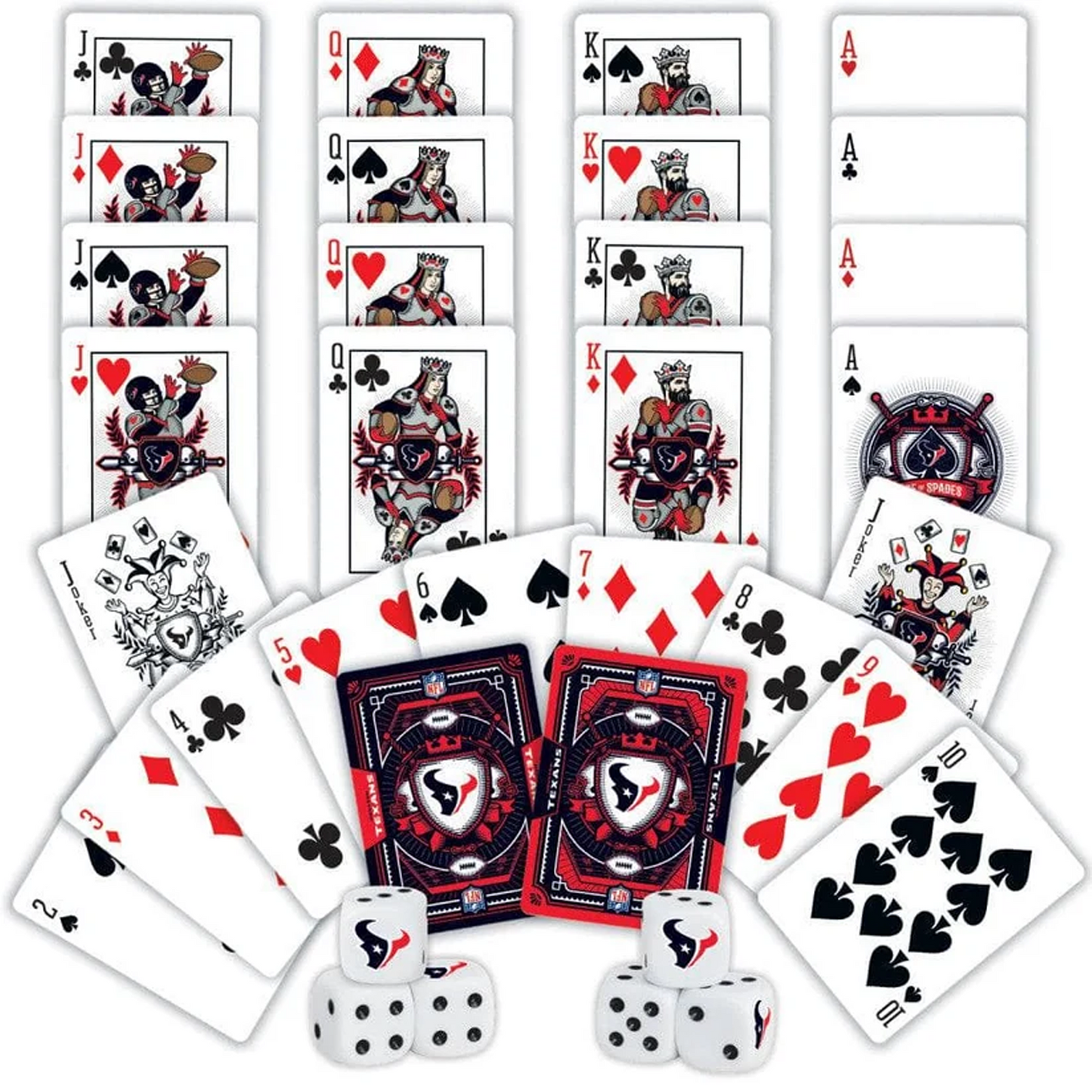 HOU x NFL 2-Pack Playing Cards & Dice Set