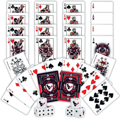 HOU x NFL 2-Pack Playing Cards & Dice Set