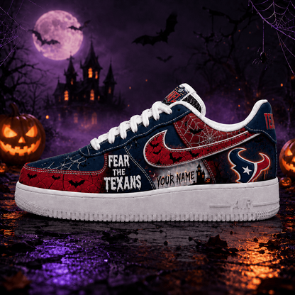 HOU x NFL Fear The Team Halloween AF1 Sneakers 1807