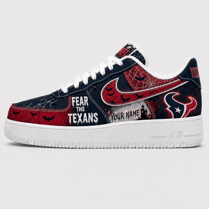 HOU x NFL Fear The Team Halloween AF1 Sneakers 1807