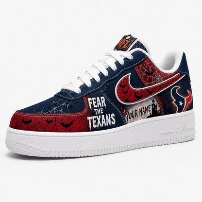 HOU x NFL Fear The Team Halloween AF1 Sneakers 1807