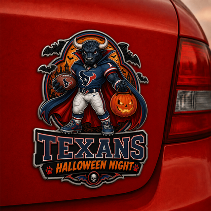 HOU x NFL Halloween Edition Car Namge Badge