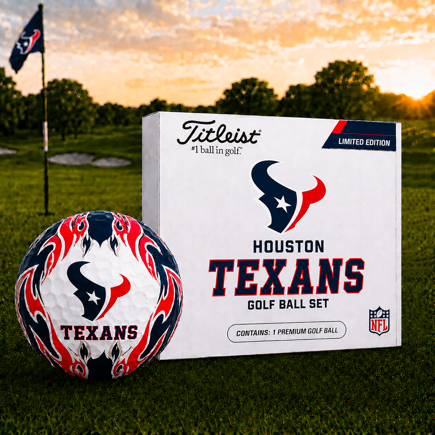 HOU x NFL Inspired Golf Ball Set Premium Golf Balls V3