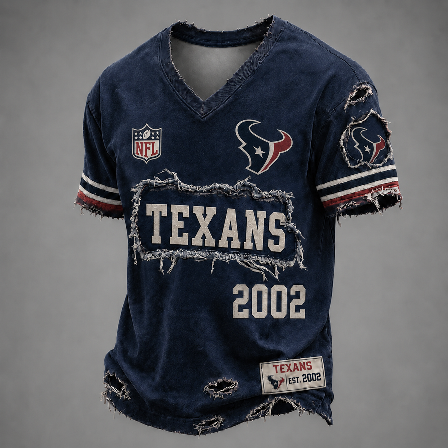HOU x NFL LUXURY V-Neck T-Shirt 3005 DatND DVT