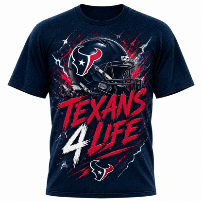 HOU x NFL Premium Fan For Life 3D Shirt