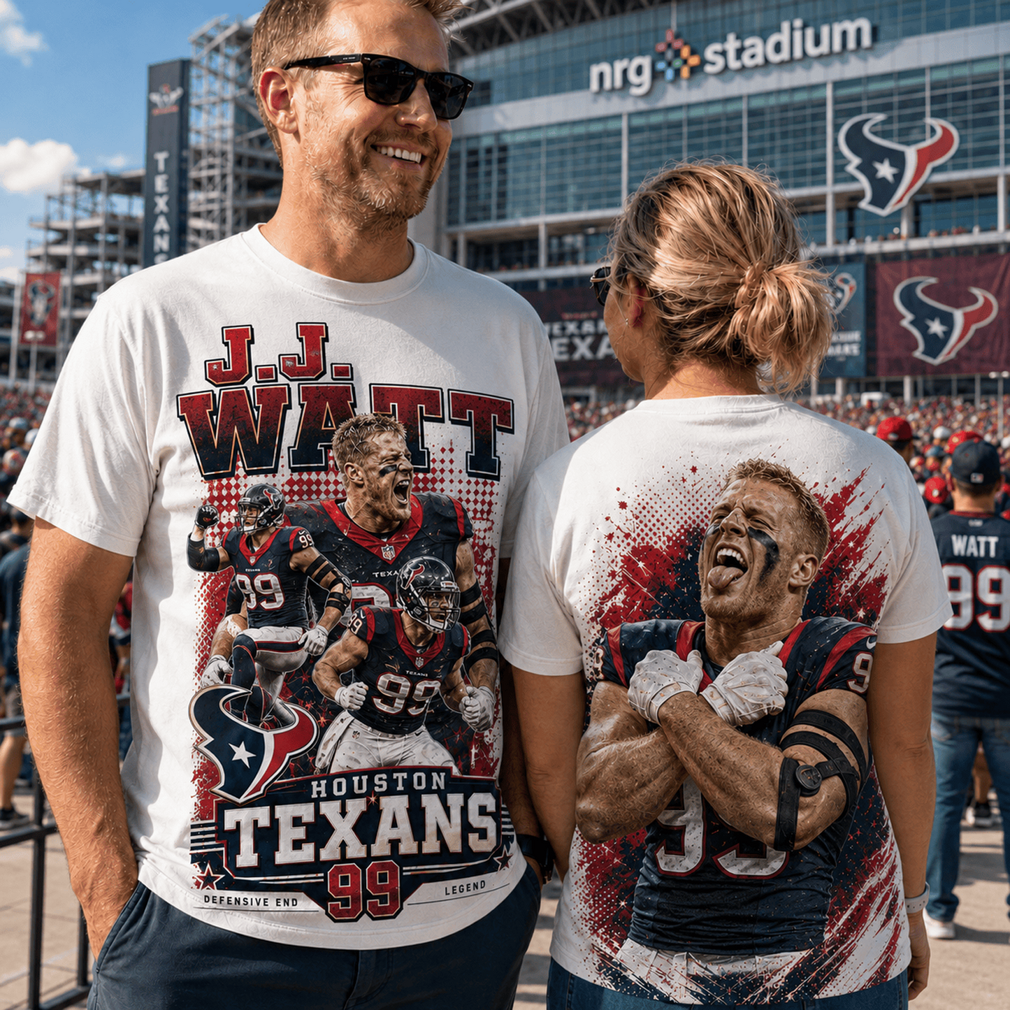 HOU x NFL Premium Football Player Graphic Shirt