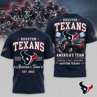 HOU x NFL Premium Team Tradition Pride 3D Shirt