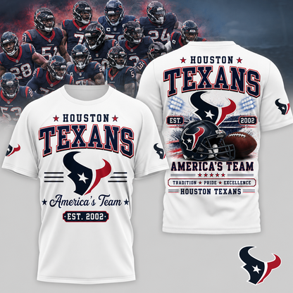 HOU x NFL Premium Team Tradition Pride 3D Shirt