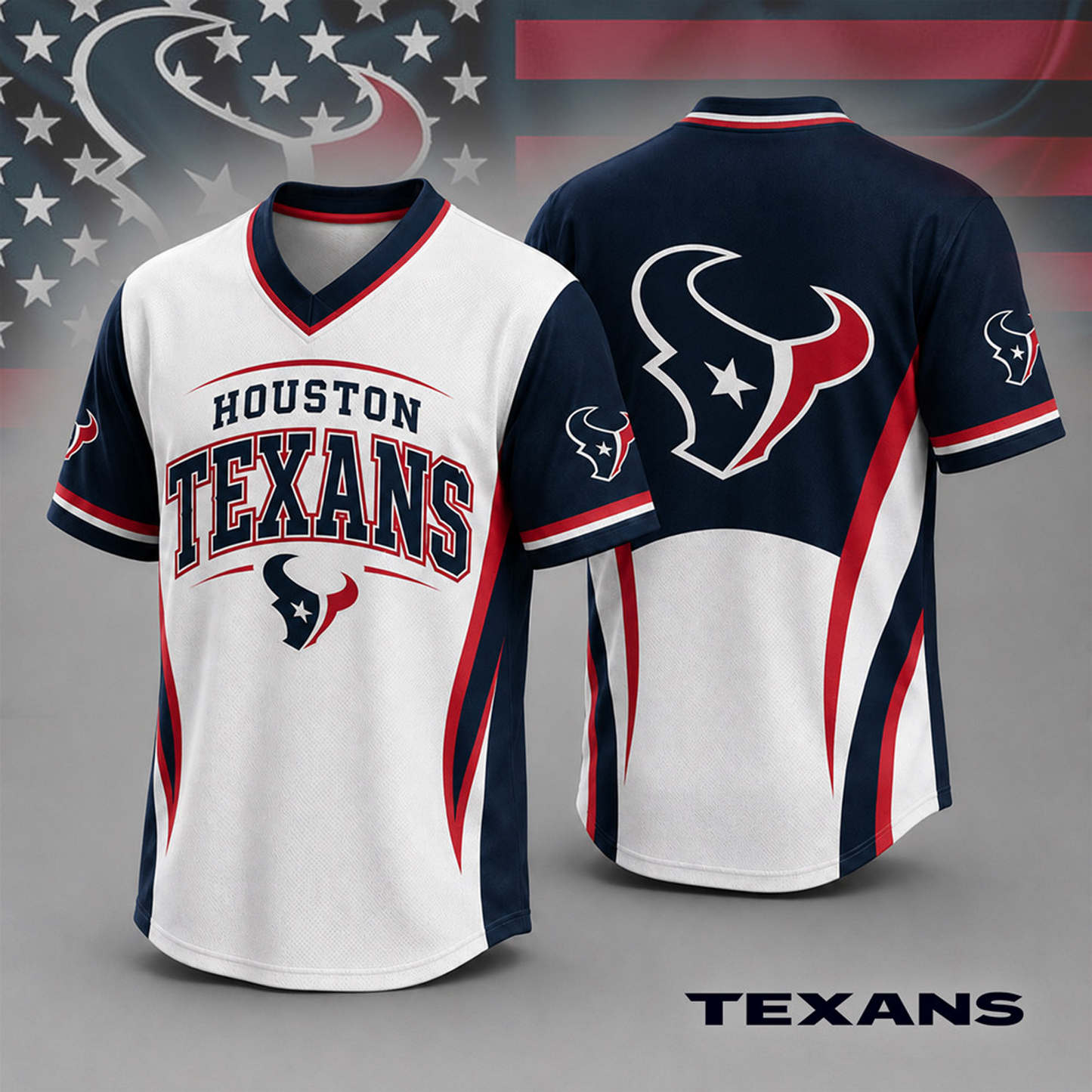 HOU x NFL Team Spirit V-Neck Jersey