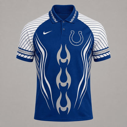 IC Premium NFL Flame Stripe Athletic Polo Shirt