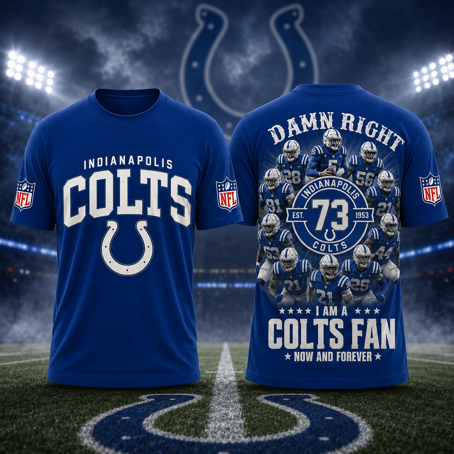 IND x NFL Damn Right Forever Fan 3D Shirt