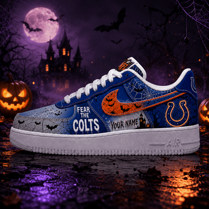 IND x NFL Fear The Team Halloween AF1 Sneakers 1807
