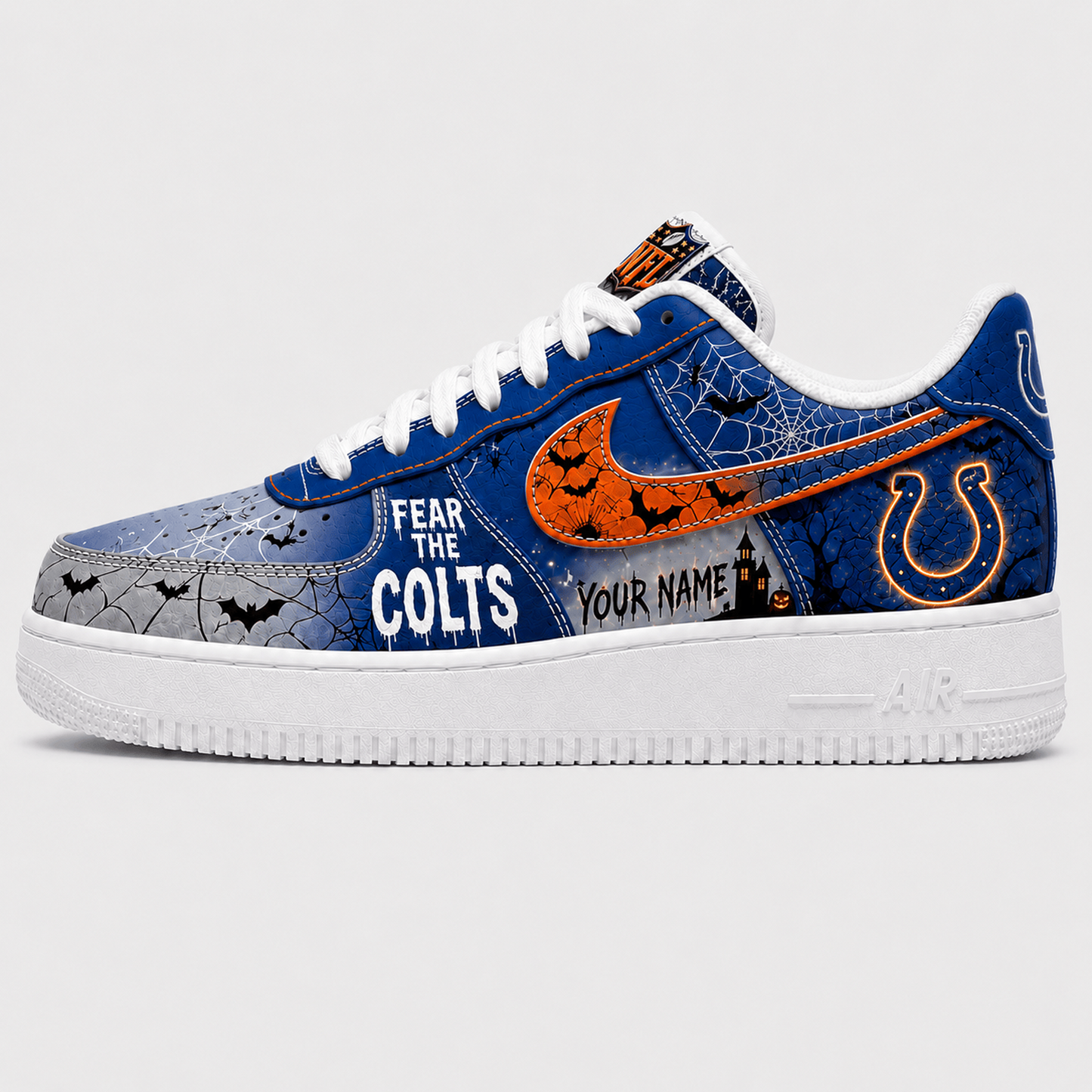 IND x NFL Fear The Team Halloween AF1 Sneakers 1807
