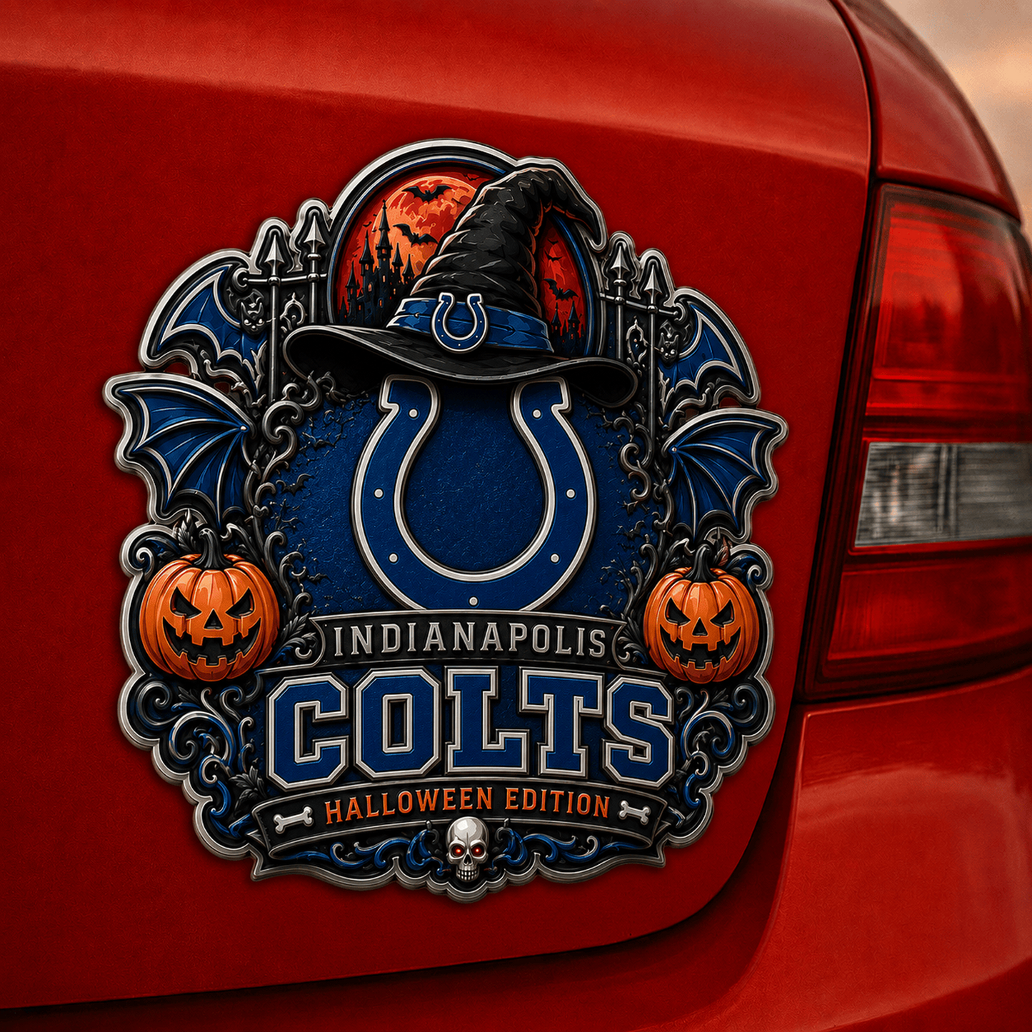 IND x NFL Halloween Edition Car Namge Badge