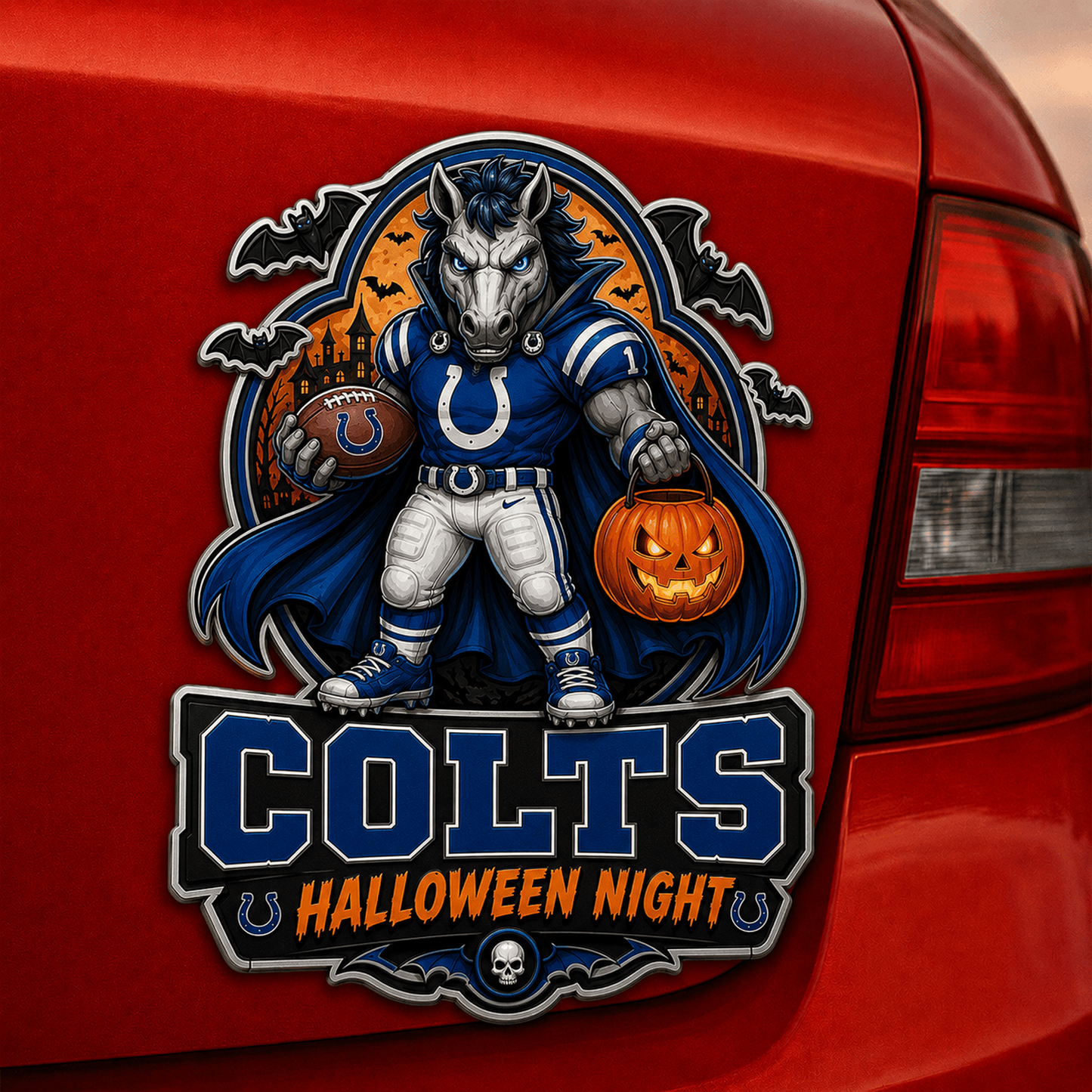 IND x NFL Halloween Edition Car Namge Badge