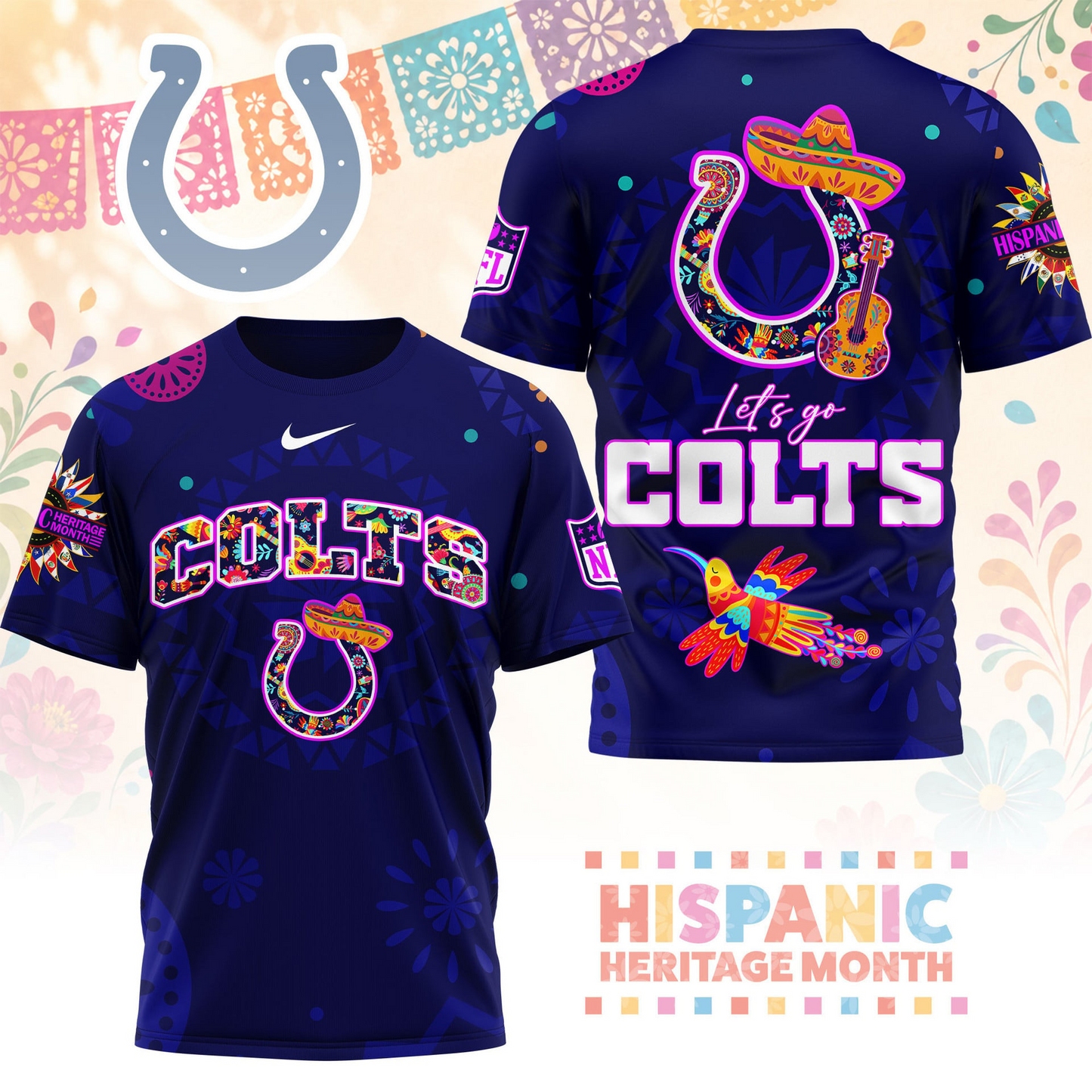 IND x NFL Hispanic Heritage Fiesta 3D Shirt 2007