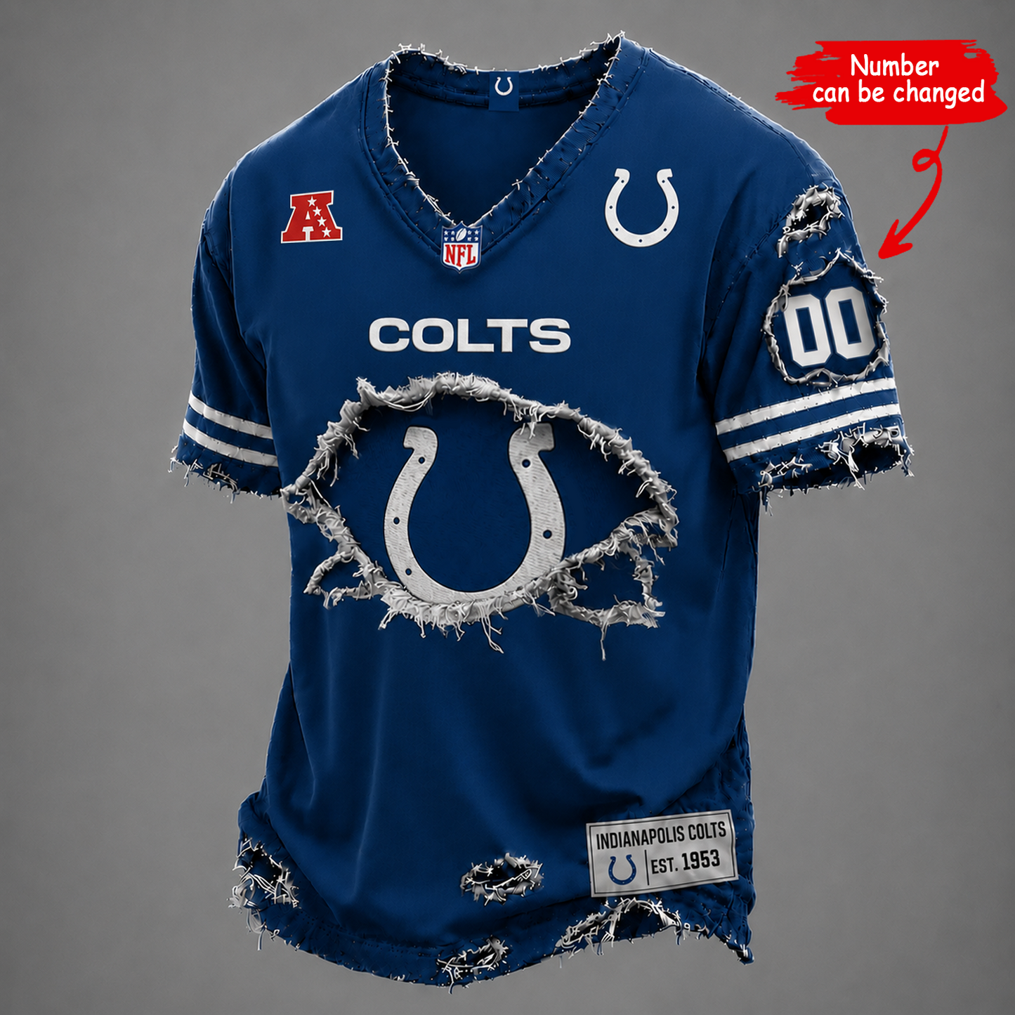 IND x NFL LUXURY V-Neck T-Shirt V2 1506