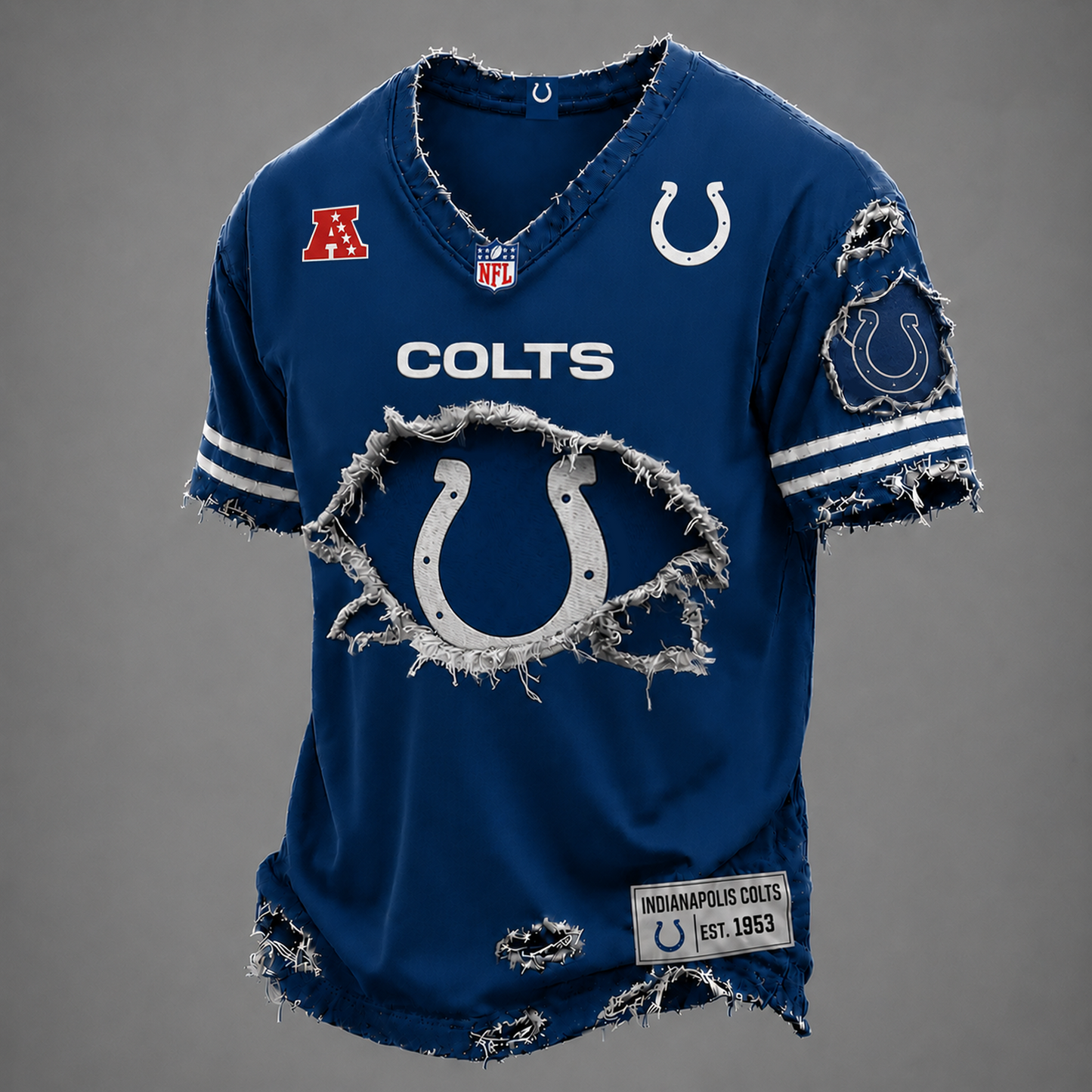IND x NFL LUXURY V-Neck T-Shirt V3 1906
