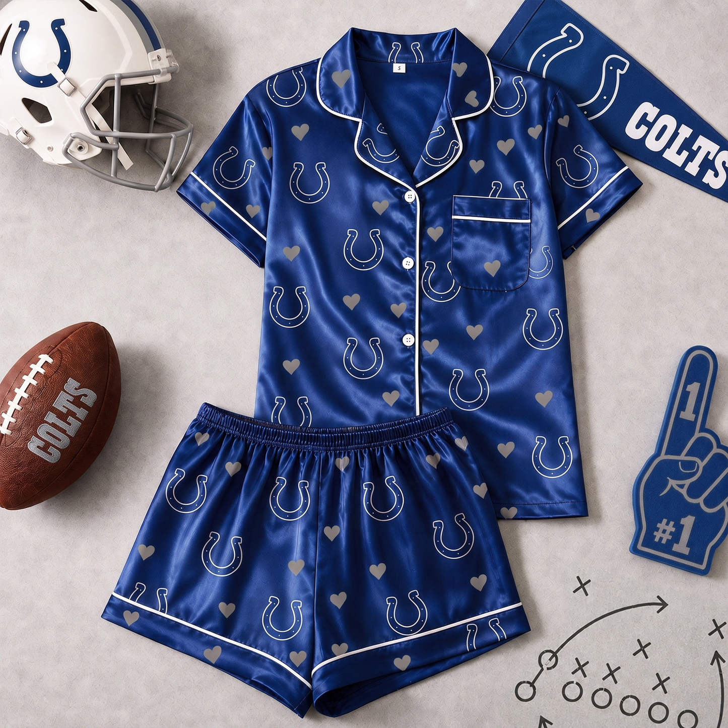 IND x NFL Love Satin Pajamas Set