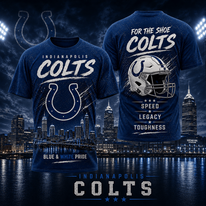 IND x NFL Premium Skyline Pride Football T-Shirt