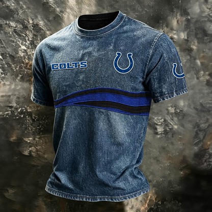 IND x NFL Washed Cotton Retro Men's T-shirt