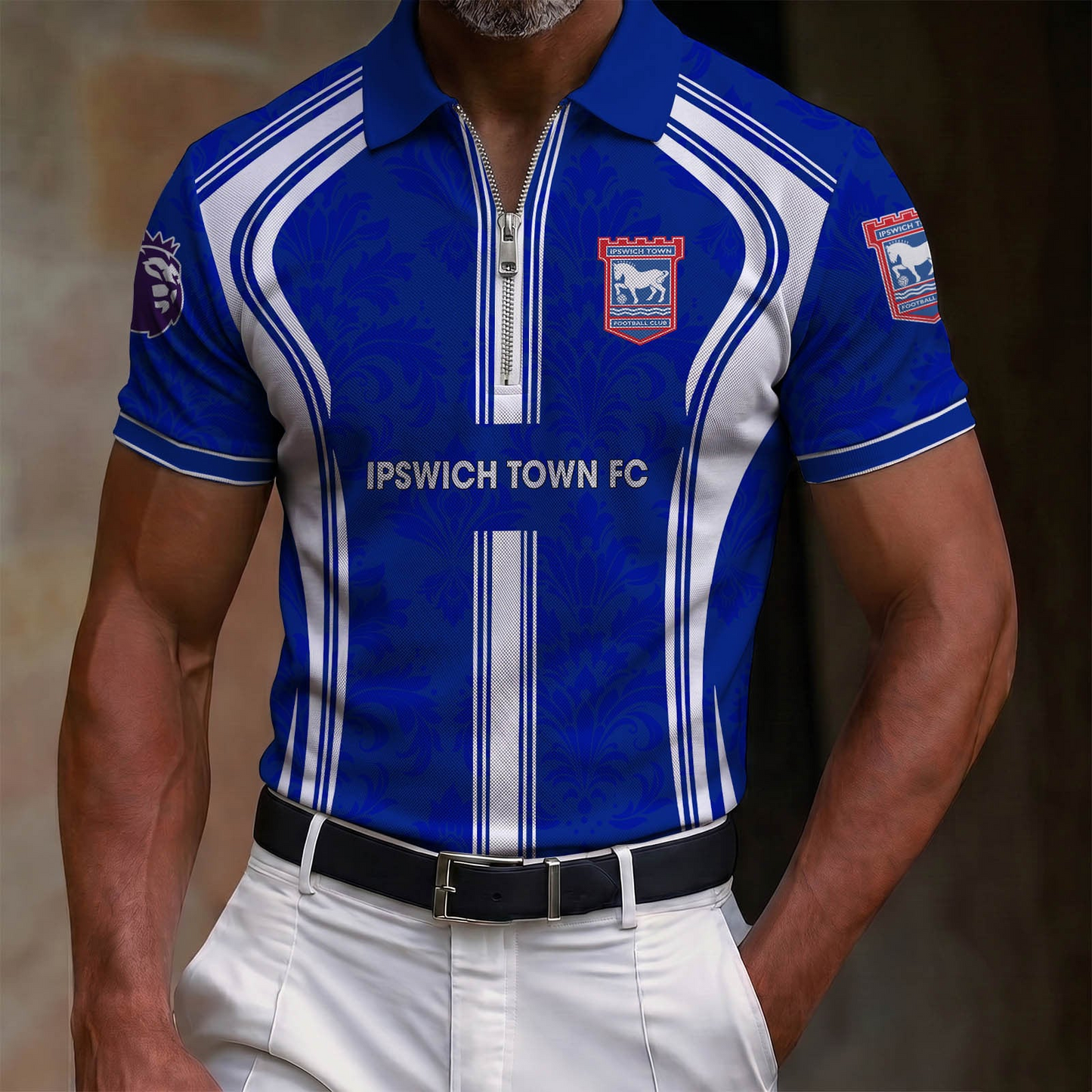 IPS x EPL Lapel Zip POLO Shirt