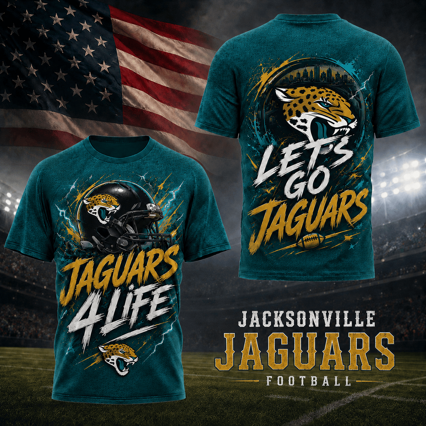 JAC x NFL Premium Fan For Life 3D Shirt