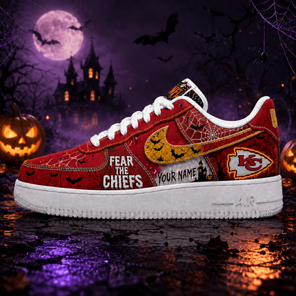 KC x NFL Fear The Team Halloween AF1 Sneakers 1807